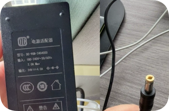 *Brand NEW* DC Dechang DC-90B-2404000 24V4A 96W Round Port Power Adapter Cable Power Supply